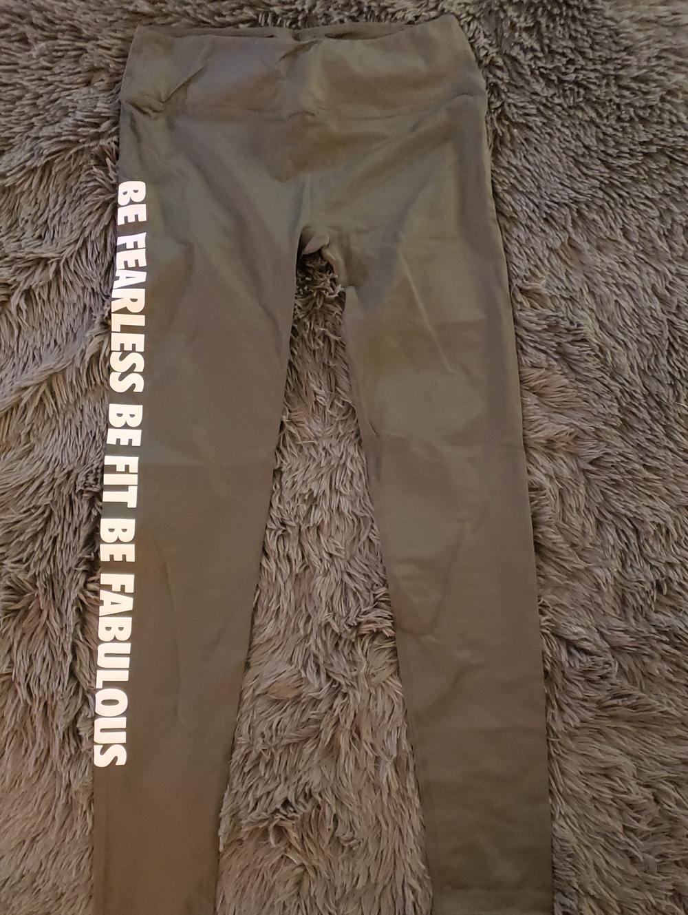 ITZON Gray Active  Pants with Side Slogan